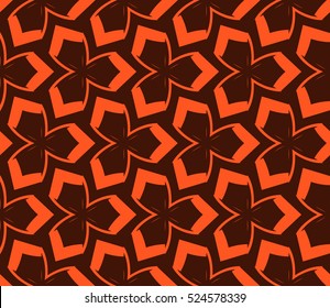 abstract, seamless, geometries, pattern., Vector, illustration., Orange, color., for, wallpaper., design, page, fill