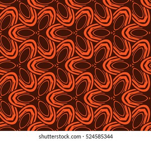 abstract, seamless, geometries, pattern., Vector, illustration., Orange, color., for, wallpaper., design, page, fill
