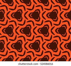 abstract, seamless, geometries, pattern., Vector, illustration., Orange, color., for, wallpaper., design, page, fill