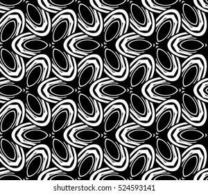 abstract seamless geometries pattern. Vector illustration. White in black color. for wallpaper. design page fill