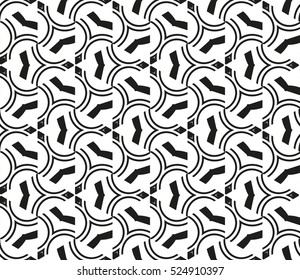 abstract seamless geometries pattern. Vector illustration. White in black color. for wallpaper. design page fill
