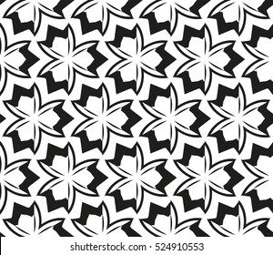abstract seamless geometries pattern. Vector illustration. White in black color. for wallpaper. design page fill