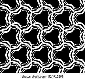 abstract seamless geometries pattern. Vector illustration. White in black color. for wallpaper. design page fill