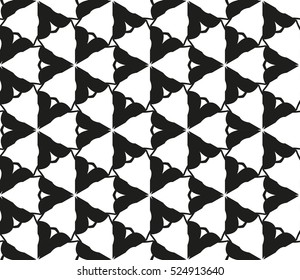 abstract seamless geometries pattern. Vector illustration. White in black color. for wallpaper. design page fill