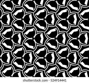 abstract seamless geometries pattern. Vector illustration. White in black color. for wallpaper. design page fill