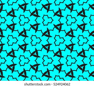 abstract seamless geometries pattern. Vector illustration. Blue color. for wallpaper. design page fill. neon