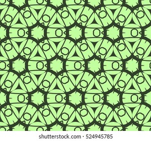 abstract seamless geometries pattern. Vector illustration. Green color. for wallpaper. design page fill