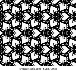 abstract seamless geometries pattern. Vector illustration. White in black color. for wallpaper. design page fill