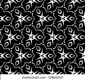 abstract seamless geometries pattern. Vector illustration. White in black color. for wallpaper. design page fill