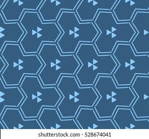 abstract seamless geometries pattern. Vector illustration. Blue color. for wallpaper. design page fill