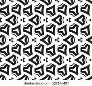 abstract seamless geometries pattern. Vector illustration. White in black color. for wallpaper. design page fill