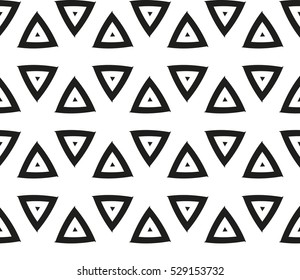 abstract seamless geometries pattern. Vector illustration. White in black color. for wallpaper. design page fill