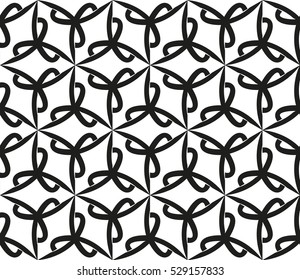abstract seamless geometries pattern. Vector illustration. White in black color. for wallpaper. design page fill