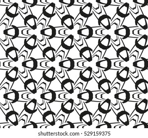 abstract seamless geometries pattern. Vector illustration. White in black color. for wallpaper. design page fill