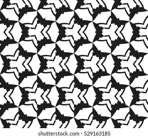 abstract seamless geometries pattern. Vector illustration. White in black color. for wallpaper. design page fill