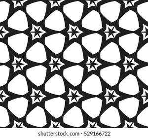 abstract seamless geometries pattern. Vector illustration. White in black color. for wallpaper. design page fill