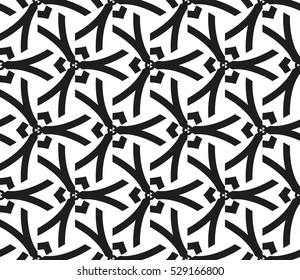 abstract seamless geometries pattern. Vector illustration. White in black color. for wallpaper. design page fill