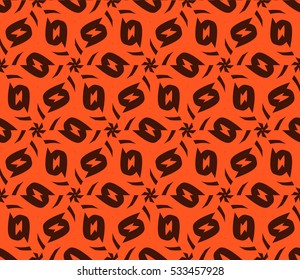 abstract seamless geometries pattern. Vector illustration. Orange color. for wallpaper. design page fill