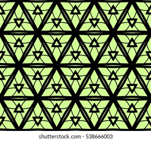 abstract seamless geometries pattern. Vector illustration. Green color. for wallpaper. design page fill