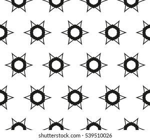 abstract seamless geometries pattern. Vector illustration. White in black color. for wallpaper. design page fill