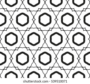 abstract seamless geometries pattern. Vector illustration. White in black color. for wallpaper. design page fill