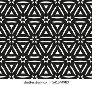 abstract seamless geometries pattern. Vector illustration. White in black color. for wallpaper. design page fill