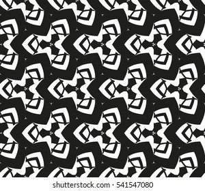 abstract seamless geometries pattern. Vector illustration. White in black color. for wallpaper. design page fill