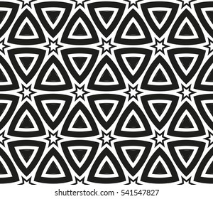 abstract seamless geometries pattern. Vector illustration. White in black color. for wallpaper. design page fill