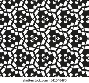 abstract seamless geometries pattern. Vector illustration. White in black color. for wallpaper. design page fill