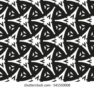 abstract seamless geometries pattern. Vector illustration. White in black color. for wallpaper. design page fill