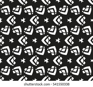 abstract seamless geometries pattern. Vector illustration. White in black color. for wallpaper. design page fill