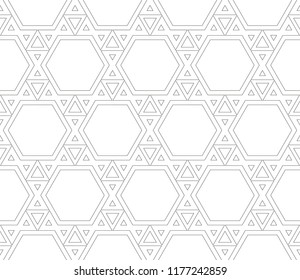 abstract seamless geometries pattern. White in black color. for wallpaper. design page fill. Vector illustration