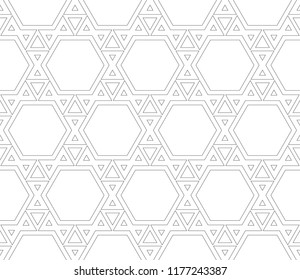 abstract seamless geometries pattern. White in black color. for wallpaper. design page fill. Vector illustration