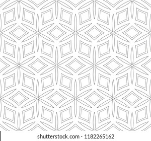 abstract seamless geometries pattern. White in black color. for wallpaper. design page fill. Vector illustration