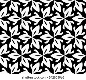 abstract seamless geometries pattern. White in black color. for wallpaper. design page fill. Vector illustration