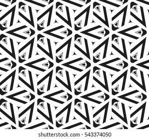 abstract seamless geometries pattern. White in black color. for wallpaper. design page fill. Vector illustration