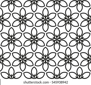 abstract seamless geometries pattern. White in black color. for wallpaper. design page fill. Vector illustration