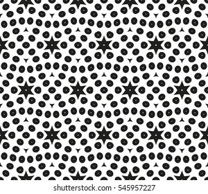 abstract seamless geometries pattern. White in black color. for wallpaper. design page fill. Vector illustration