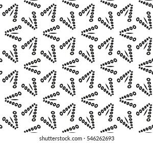 abstract seamless geometries pattern. White in black color. for wallpaper. design page fill. Vector illustration