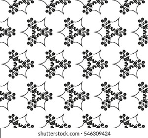 abstract seamless geometries pattern. White in black color. for wallpaper. design page fill. Vector illustration
