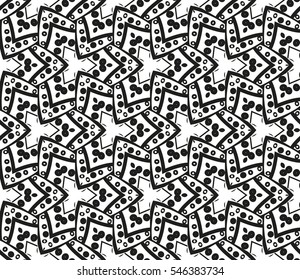 abstract seamless geometries pattern. White in black color. for wallpaper. design page fill. Vector illustration