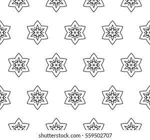 abstract seamless geometries pattern. White in black color. for wallpaper. design page fill. Vector illustration