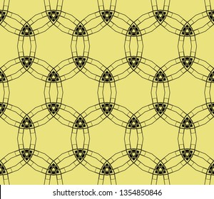 abstract seamless geometries pattern. Yellow color. for wallpaper. design page fill. Vector illustration