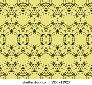 abstract seamless geometries pattern. Yellow color. for wallpaper. design page fill. Vector illustration