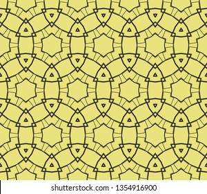 abstract seamless geometries pattern. Yellow color. for wallpaper. design page fill. Vector illustration