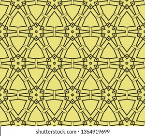 abstract seamless geometries pattern. Yellow color. for wallpaper. design page fill. Vector illustration