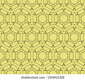 abstract seamless geometries pattern. Yellow color. for wallpaper. design page fill. Vector illustration