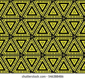 abstract seamless geometries pattern. Yellow color. for wallpaper. design page fill. Vector illustration