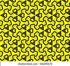 abstract seamless geometries pattern. Yellow color. for wallpaper. design page fill. Vector illustration