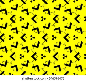 abstract seamless geometries pattern. Yellow color. for wallpaper. design page fill. Vector illustration